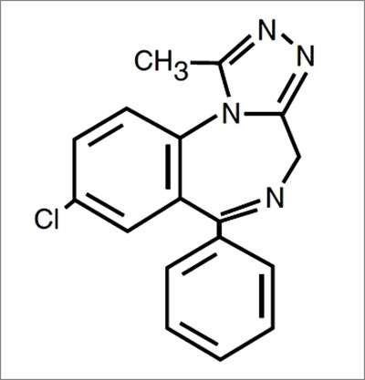 Chemical Structure (Alprazolam Structure)